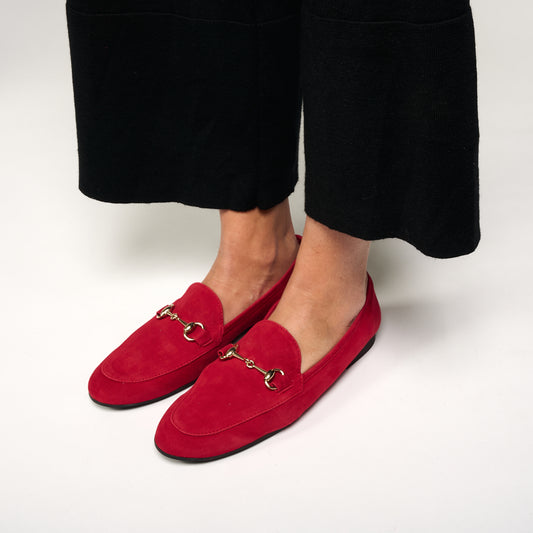 Mocasin Ante-Gamuza Rojo