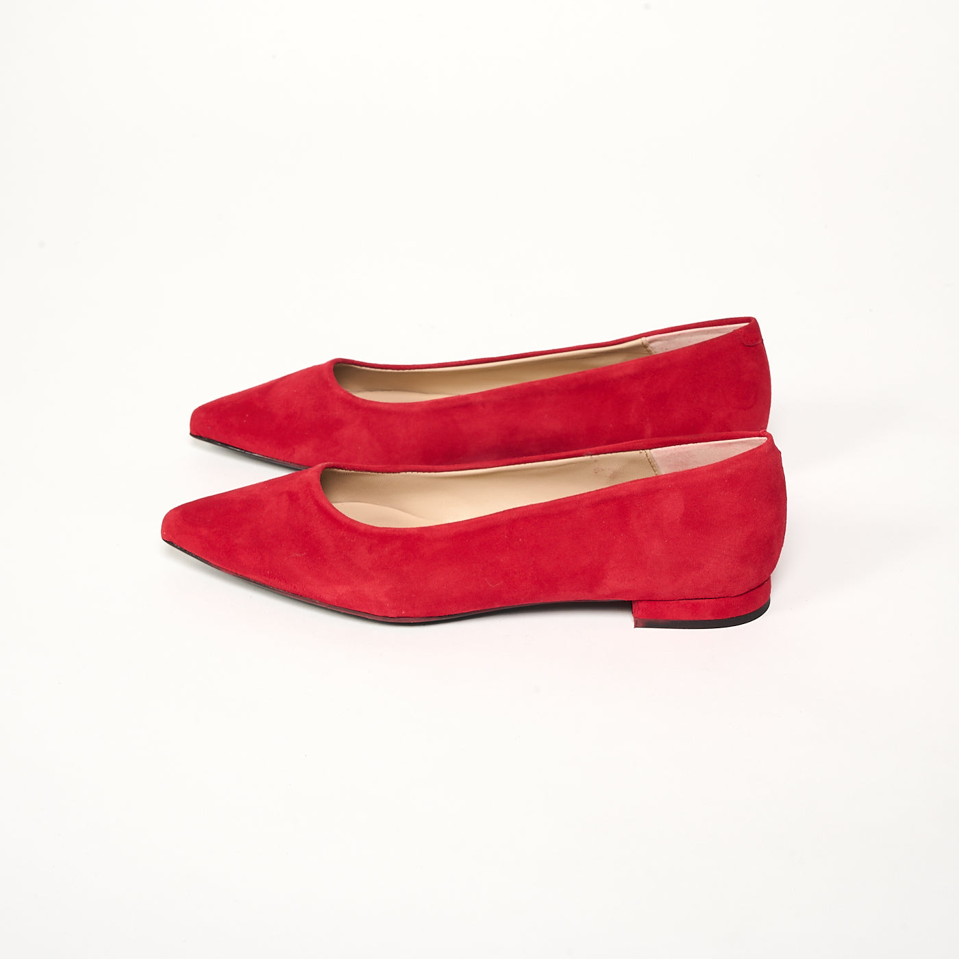 Bailarina Ante Gamuza Rojo