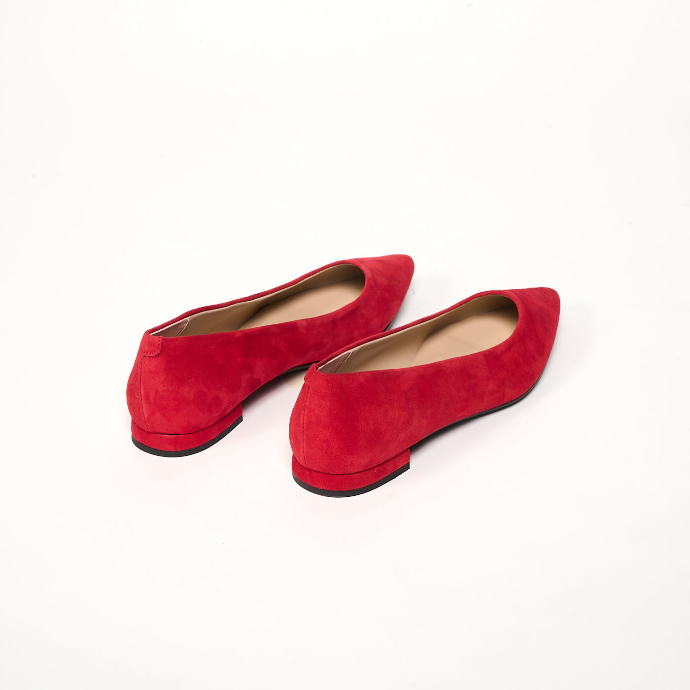 Bailarina Ante Gamuza Rojo