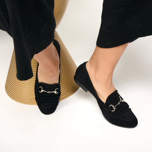 Mocasin Ante-Gamuza Negro